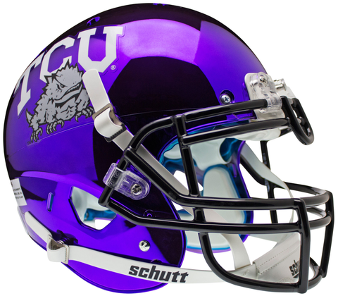 TCU Horned Frogs Authentic College XP Football Helmet Schutt <B>Chrome</B>