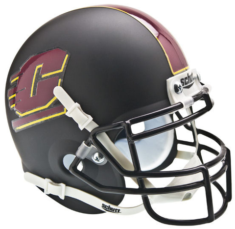 Central Michigan Chippewas Mini XP Authentic Helmet Schutt <B>Matte Black</B>