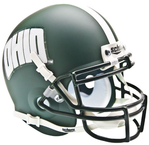 Ohio Bobcats Mini XP Authentic Helmet Schutt <B>Matte Green</B>