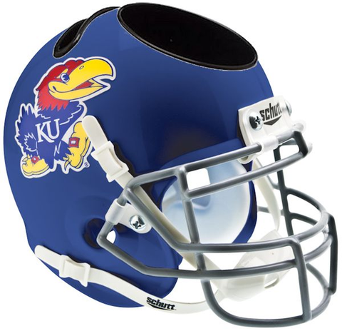 Kansas Jayhawks Miniature Football Helmet Desk Caddy