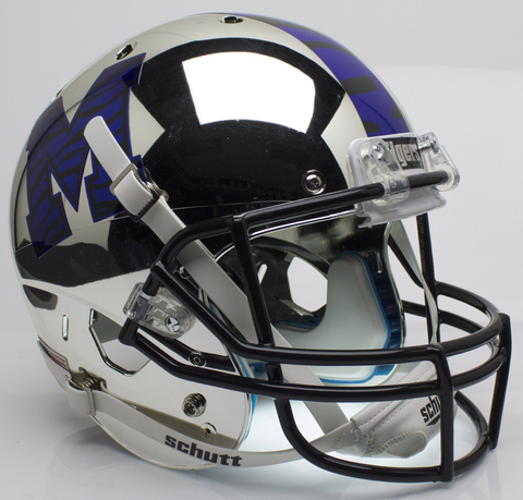 Memphis Tigers Full XP Replica Football Helmet Schutt <B>Chrome</B>