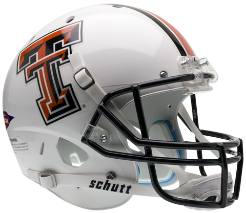 Texas Tech Red Raiders Full XP Replica Football Helmet Schutt <B>White</B>