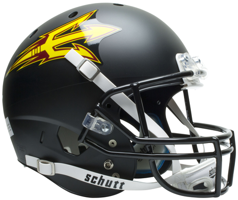 Arizona State Sun Devils Full XP Replica Football Helmet Schutt <B>Matte Black</B>