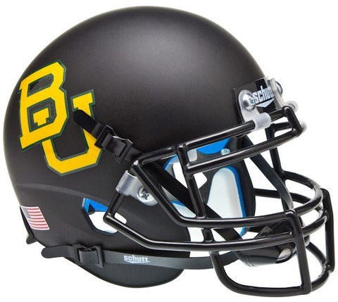 Baylor Bears Mini XP Authentic Helmet Schutt <B>Matte Black</B>