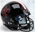 Louisiana (Lafayette) Ragin Cajuns Authentic College XP Football Helmet Schutt Black with Fleur De Lis