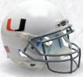 Miami Hurricanes Authentic College XP Football Helmet Schutt White with Black Mask