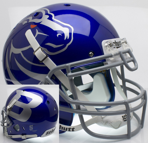 Boise State Broncos Authentic College XP Football Helmet Schutt <B>Blue</B>