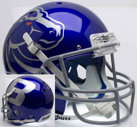 Boise State Broncos Full XP Replica Football Helmet Schutt <B>Blue</B>