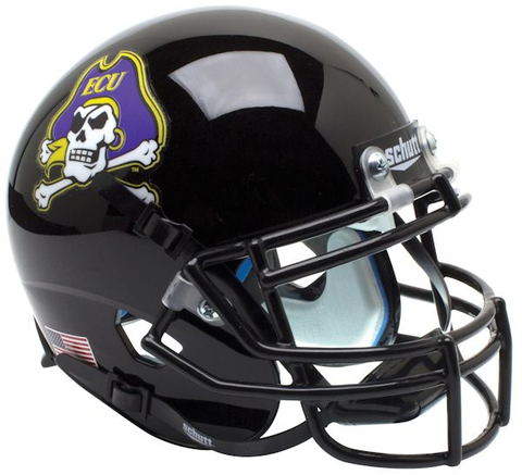 East Carolina Pirates Mini XP Authentic Helmet Schutt <B>Black</B>