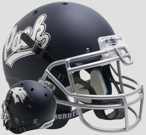 Nevada Wolfpack Authentic College XP Football Helmet Schutt <B>Matte Navy</B>