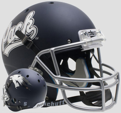 Nevada Wolfpack Full XP Replica Football Helmet Schutt <B>Matte Navy</B>