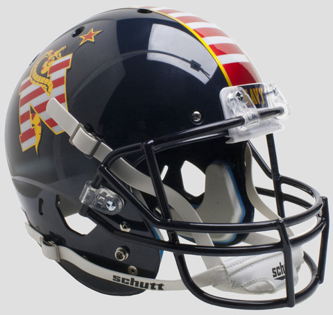 Navy Midshipmen Full XP Replica Football Helmet Schutt <B>Dont Tread On Me</B>