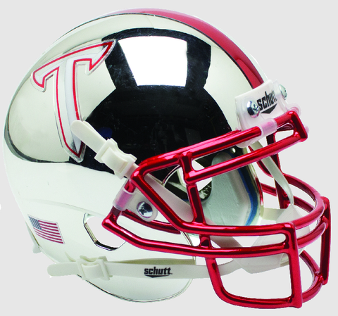 Troy State Trojans Mini XP Authentic Helmet Schutt <B>Chrome Silver Chrome Mask</B>