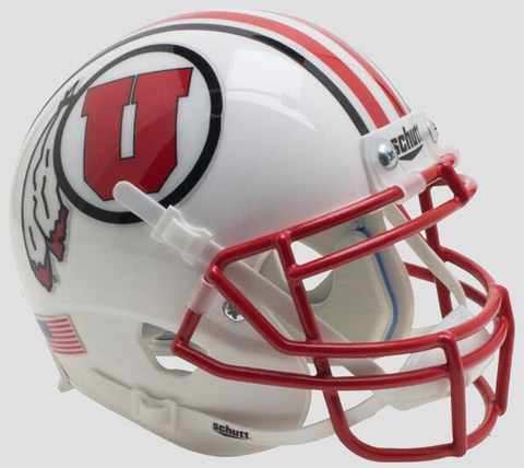 Utah Utes Mini XP Authentic Helmet Schutt <B>2016 White<B>