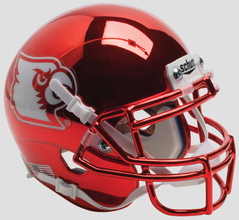 Louisville Cardinals Mini XP Authentic Helmet Schutt <B>Red Chrome</B>