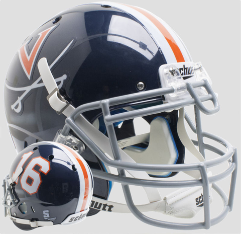 Virginia Cavaliers Authentic College XP Football Helmet Schutt <B>Blue 16</B>