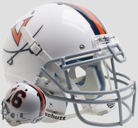 Virginia Cavaliers Authentic College XP Football Helmet Schutt <B>White 16</B>