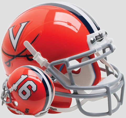 Virginia Cavaliers Mini XP Authentic Helmet Schutt <B>Orange 16</B>