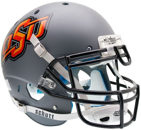 Oklahoma State Cowboys Authentic College XP Football Helmet Schutt <B>Matte Gray</B>