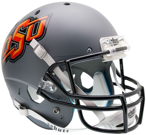 Oklahoma State Cowboys Full XP Replica Football Helmet Schutt <B>Matte Gray</B>