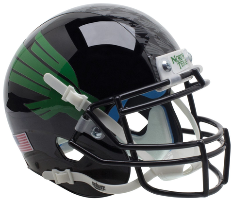 North Texas Mean Green Mini XP Authentic Helmet Schutt <B>Black Eagle</B>