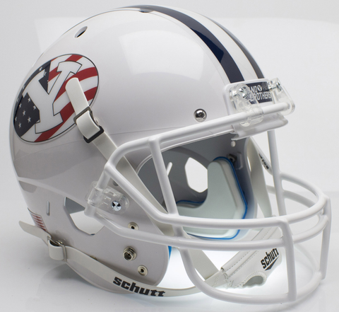 Brigham Young Cougars Full XP Replica Football Helmet Schutt <B>Never Forget</B>