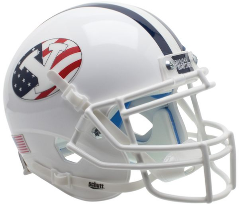 Brigham Young Cougars Mini XP Authentic Helmet Schutt <B>Never Forget</B>