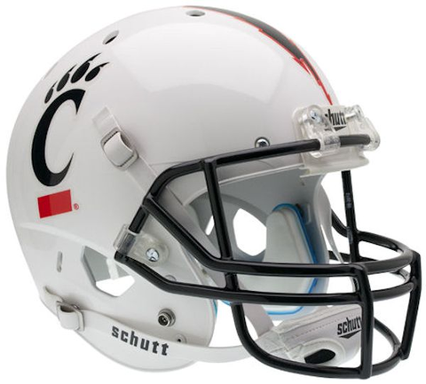 Cincinnati Bearcats Full XP Replica Football Helmet Schutt <B>White</B>