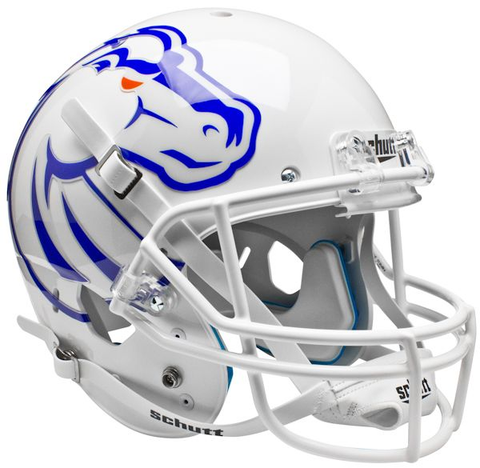 Boise State Broncos Full XP Replica Football Helmet Schutt <B>White</B>