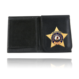 Book Style Badge Wallet with Flip-Out Badge Flap