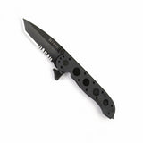 Columbia River - M16-12 Glass Filled Nylon Law Enforcement - Tanto, Triple-Point Serrations, Black Glass Filled Nylon Handle, LAWKS