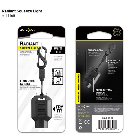 Radiant® Squeeze Light LED Key Chain Light