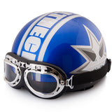 Hot Motor Scooter Motorcycle Motocross Capacete Open Face Half Matted Black Stars Helmet & Goggles Men Women Motorcycle Helmet