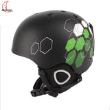 MOON Ski Helmet Ultralight CE Certification Integrally-molded Breathable Skateboard Ski Snowboard Helmet Green Cycling Helmets