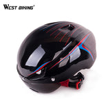 WEST BIKING Integrally Ultra-Light Bicycle Helmet Aerodynamic EPS Lens Mountain Bikes Helmet MTB Bike Accessories Cycling Helmet