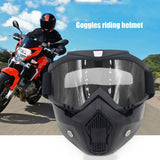 Newest Detachable Face Mask Goggles Riding Protective Helmet Motocross Bike Cross Country Flexible Helmet Face Mask Goggles Hot