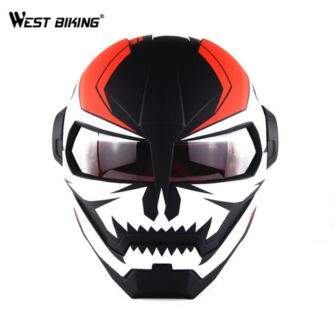 WEST BIKING Bicycle Full-face Helmet Cool Motorcycle Helmet Adjustable Size Retro Style Riding Cycling Personalized Helmet