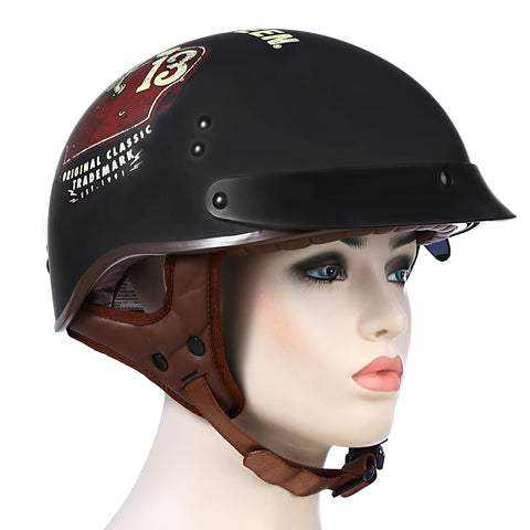 TORC T - 55 Motorcycle Helmet Open Face Cold Protection Cafe Racer Headpiece Wide Compatibility Strong Visor Safe Strap